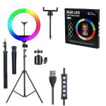 12 Inches RGB RingLight with Tripod Stand-Multi-colored