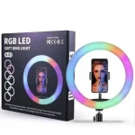 10 Inch RGB Ring Light With Tripod Stand-Multi-colored - Image 2