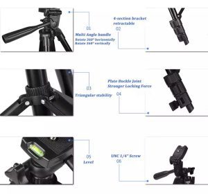 3560 (6ft) Tripod – High-Quality, Versatile Stand for Content Creators - Image 4