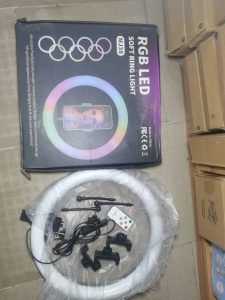 16 inches RGB USB Ringlight with Remote Control+3 Phone Holder - Image 3