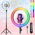 13 Inches RGB RingLight with Tripod Stand-Multi-colored