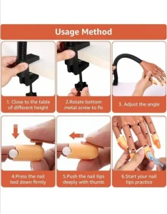 Flexible Practice Nail Training Hand – Mannequin Hand for Acrylic & Gel Nail Art - Image 3