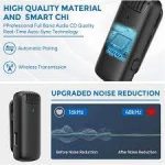 J13 Clip-On Wireless Microphone for iPhone & iPad – 2-Person Lavalier Mic with Charging Case Noise Cancelling Plug-and-Play Mic for Video & Vlogging - Image 7