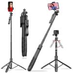 L16 Long Selfie Stick Tripod – 4-in-1 Phone Stand with Bluetooth Remote, Up to 61 Inch - Image 2