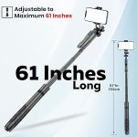 L16 Long Selfie Stick Tripod – 4-in-1 Phone Stand with Bluetooth Remote, Up to 61 Inch - Image 5