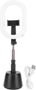 360° Object Tracking Live Streaming Light – Foldable LED Ring Light with Phone Holder & Face Recognition - Image 4