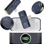 Wireless Mini Magnetic Neck Lapel Clip Microphone for 15 14& &MacBook Video Vlog Outdoor Live