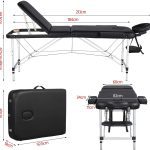 Yaheetech Burgundy Portable Lash Bed – Folding Massage Table for Spa, Tattoo & Eyelash Extensions