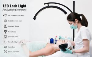 LashGlow LED Moon Light for Eyelash Extensions – Adjustable Brightness & Color Temperature - Image 4