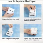 Mini printer complete set with pen and paper - Image 6