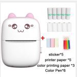 Mini printer complete set with pen and paper