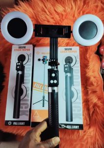 3-in-1 Selfie Stick Tripod with Bluetooth Remote & Fill Light - Phone Stand Holder