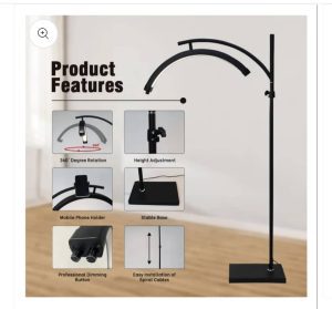 LashGlow LED Moon Light for Eyelash Extensions – Adjustable Brightness & Color Temperature