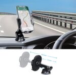 Car Phone Holder, Adjustable Car Phone Mount Cradle 360° Rotation, Phone Holder for Car with One Button Release, Car Phone Strong Sticky Gel Pad for Mobile - Image 4
