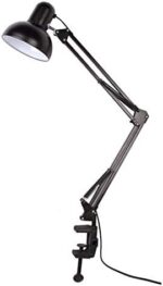 Desk Lamp with Clamp, Adjustable Flexible Gooseneck Metal Table Lamp for Home Office, Work, Study, Reading, E27 Bulb Included, Multi-Joint - Image 3