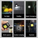 800 Lumens Mini COB Flashlights Bright Rechargeable Keychain Small Flashlight - Image 7