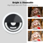 Selfie Portable LED Ring Light Flash For iPhone Mobile Device Universal - Image 3