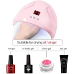 Intelligent LED 36W Phototherapy Machine UV Led Nail Phototherapy Lamp Nail Art Dryer,White - Image 4